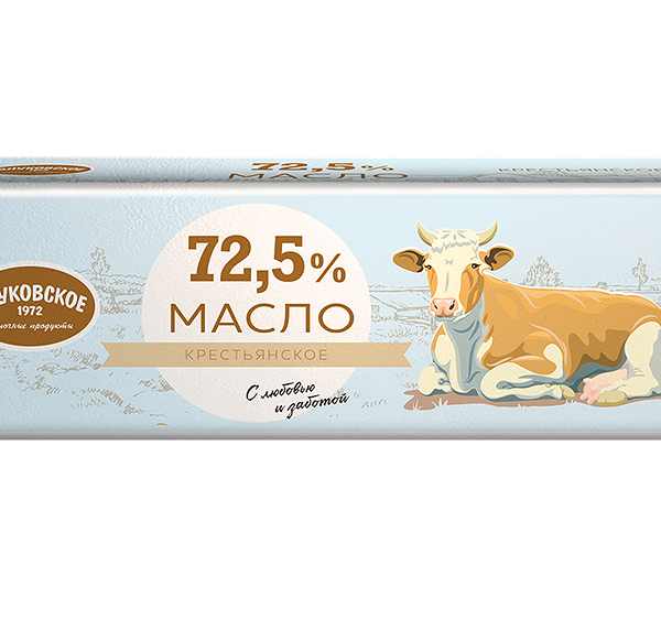 Внуковское Масло сладкосливочное несолёное Крестьянское 72,5%