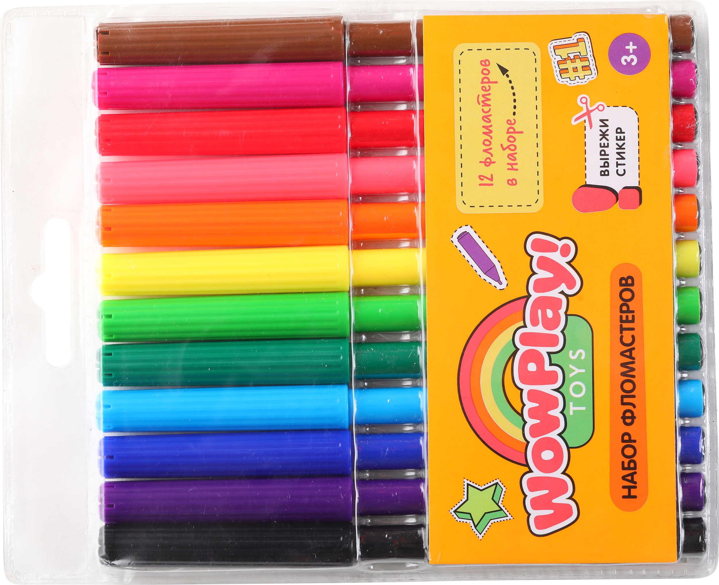 

Фломастеры Wow Play 12шт