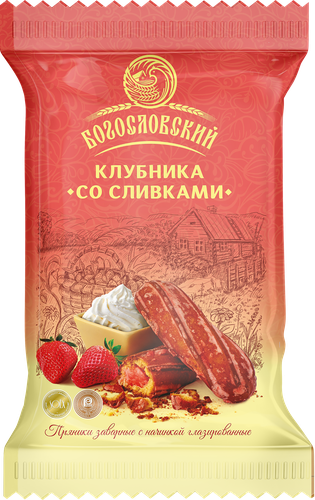 

Пряники Богословский с клубникой и сливками заварные, 240 г