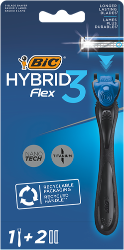 

Бритвенный станок Bic Flex 3 Hybrid 3 лезвия 2 кассеты дизайн в ассортименте