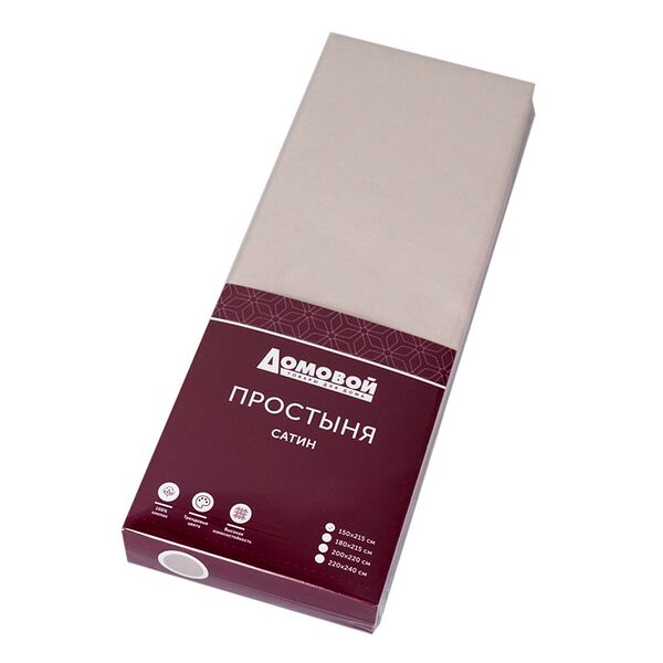 Простыня Домовой, 150х215 см, сатин, гладье