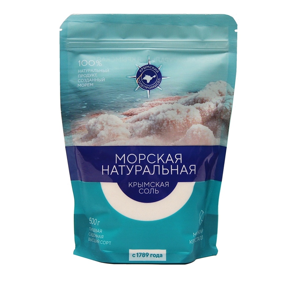 

Соль Крымская Морская нат мелкая дой/пак 500г