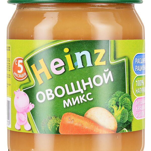 Овощное пюре Heinz Овощной микс, с 5 месяцев