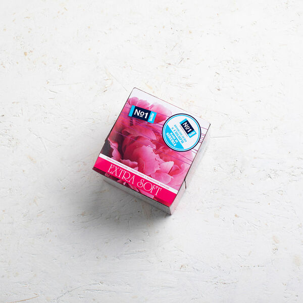 Платочки бумажные двухслойные «BELLA EXTRA SOFT ПИОНИЯ» 80 шт