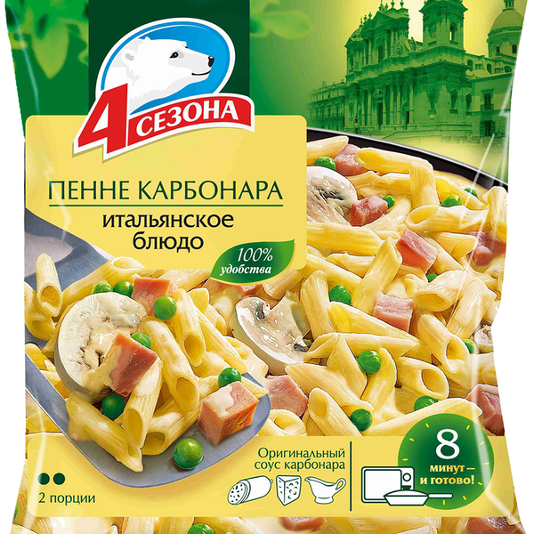 Пенне карбонара 4 сезона 