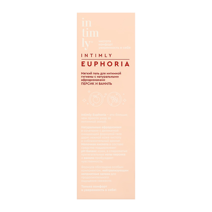 

Мягкий гель для интимной гигиены Intimly Euphoria персик и ваниль 220 мл