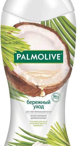 Гель-крем для душа Palmolive бережный уход с кокосовым маслом и лемонграссом