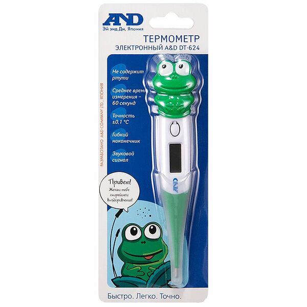 Термометр A&D DT-624 цифровой лягушка