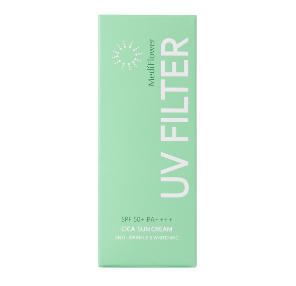 

Крем солнцезащитный Medi Flower увлажняющий с центеллой Spf50+/pa4+