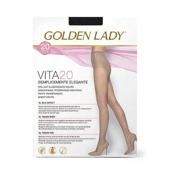 Колготки Golden Lady Vita Nero 2 размер 20 den