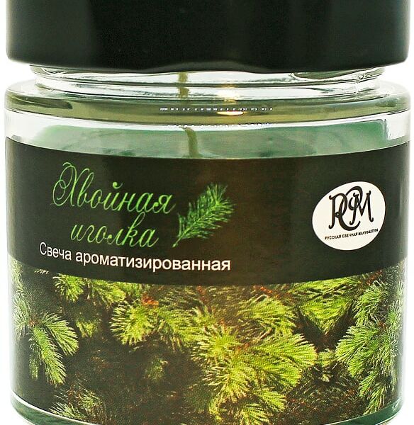 Свеча ароматизированная РСМ Хвойная иголка в банке