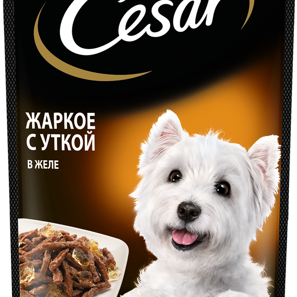 Влажный корм Cesar для взрослых собак, жаркое с уткой в желе 85 г