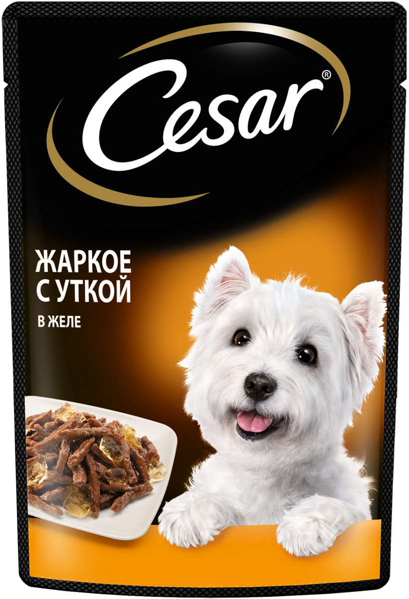 

Влажный корм Cesar для взрослых собак жаркое с уткой в желе 85 г