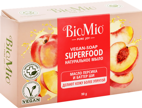 

Мыло BioMio Superfood с маслом персика и баттер ши натуральное 90 г