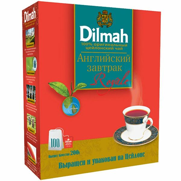 Чай черный Dilmah English Breakfast 100пак 200г