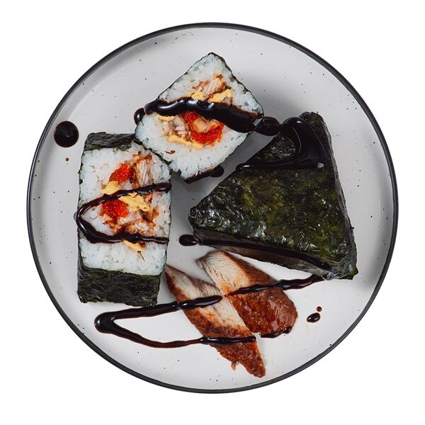 Онигири Taste of  с угрём в соусе Унаги