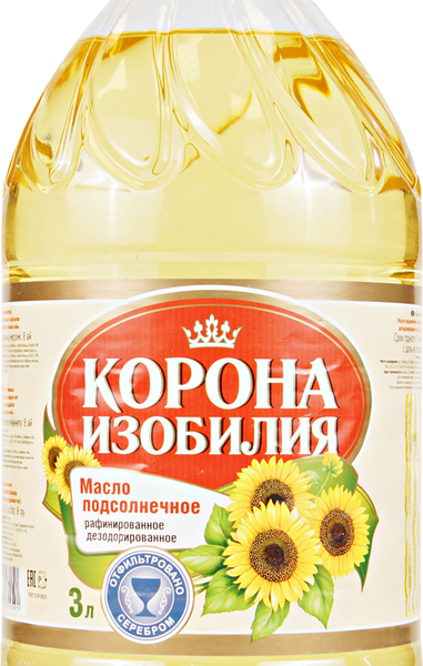 Масло подсолнечное Корона изобилия рафинированное дезодорированное Премиум