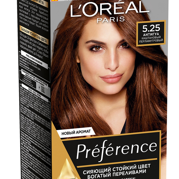 L'Oreal Paris Стойкая краска для волос Preference, Антигуа, 5.25 каштановый перламутровый, 174 мл