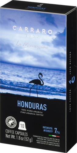 

Кофе молотый в капсулах Carraro 1927 Le Monorigini Honduras натуральный жареный, 52 г 10 шт.