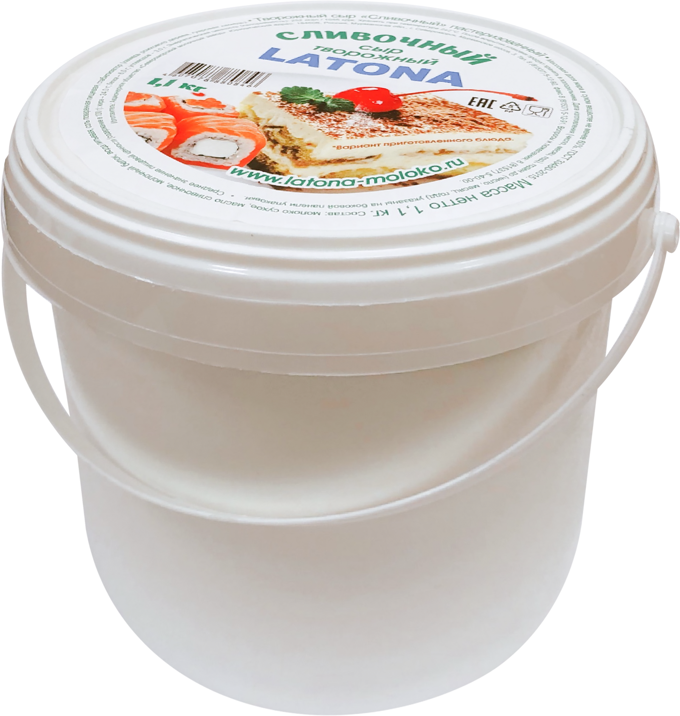 

Сыр творожный LATONA Сливочный 24%, без змж, 1100г