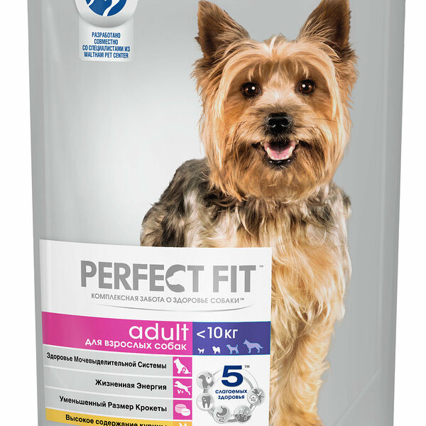Сухой корм для взрослых собак весом до 10 кг Perfect Fit adult Высокое содержание курицы