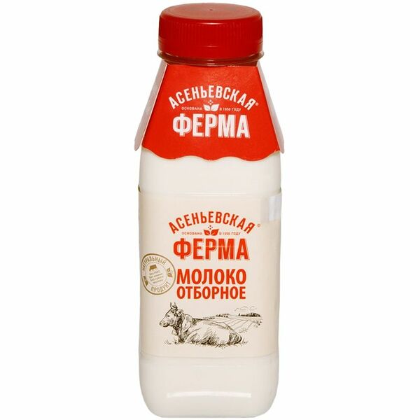 Молоко Асеньевская ферма отборное 3,4-6 % 330мл
