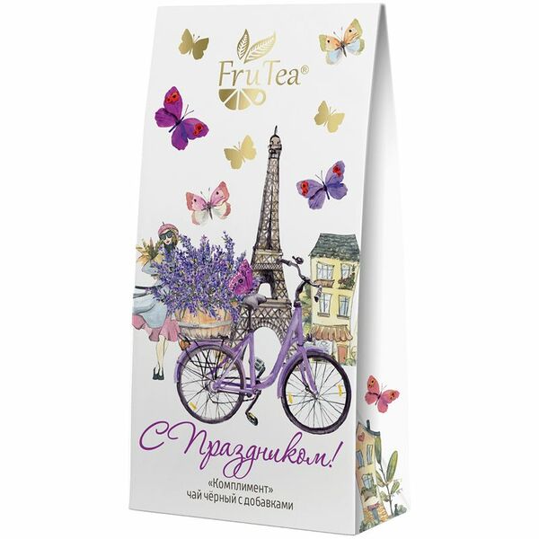 Чай FruTea Комплимент с добавками среднелистовой чёрный