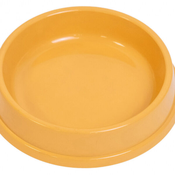 Миска для кошек и собак Дарэленд пластиковая с низким бортом, бежевая, 250 мл