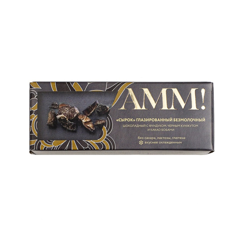 

Сырок глазированный Amm! безмолочный шоколадный с фундуком, кунжутом и какао 42 г