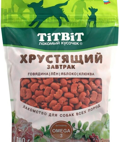 Лакомство для собак TiTBiT Хрустящий завтрак с говядиной 700г