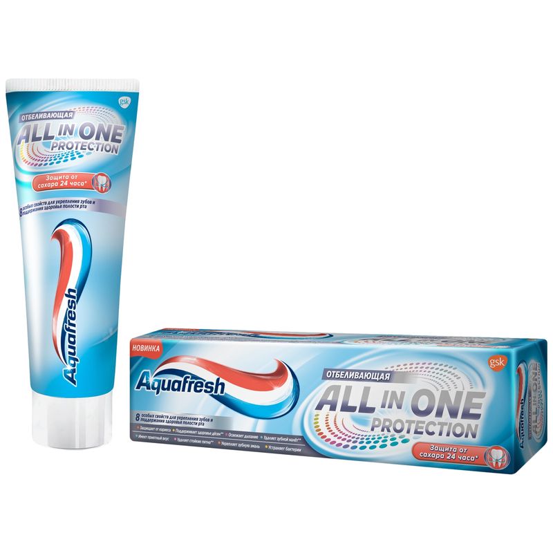 

Зубная паста Aquafresh All-in-One Protection Отбеливающая 75 мл