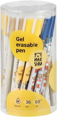 Ручка гелевая MESHU Meow стираемая, синий, 0,5мм, в ассортименте, 1 шт