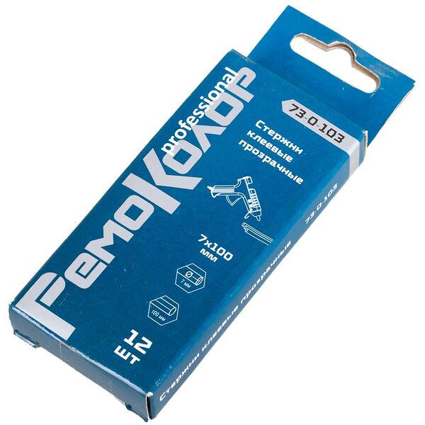 Стержни клеевые, прозрачные, 7х100 мм, 12 шт