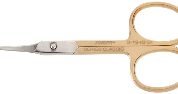 Ножницы Zinger для кутикул ручная заточка покрытие золото