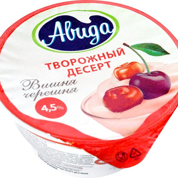 Десерт творожный Авида Вишня и черешня 4.5%