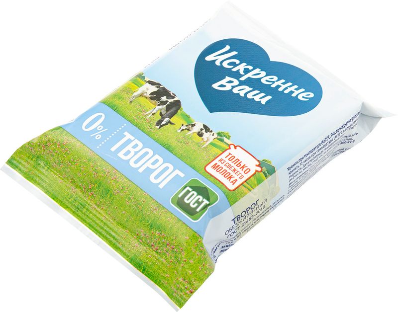 

Творог обезжиренный Искренне Ваш 0%, 180 г