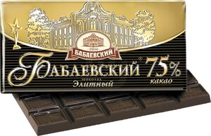 Бабаевский Шоколад элитный 75% какао в Магнит со скидкой –46%