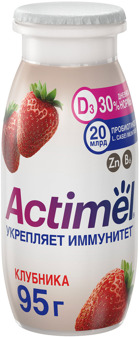 

Продукт кисломолочный Actimel с клубникой и цинком 1.5%