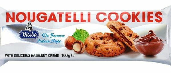 Печенье Merba с горьким шоколадом и ореховым кремом 175г