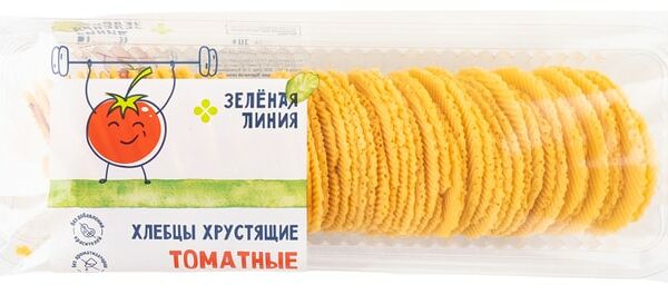 Хлебцы Зеленая линия Хрустящие хлебцы Томатные 70г