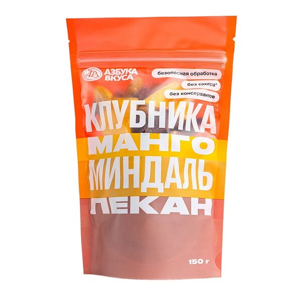 Смесь орехов Азбука Вкуса с манго и клубникой