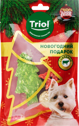 

Лакомство для собак TRIOL New Year Подарок снеговика, 65г