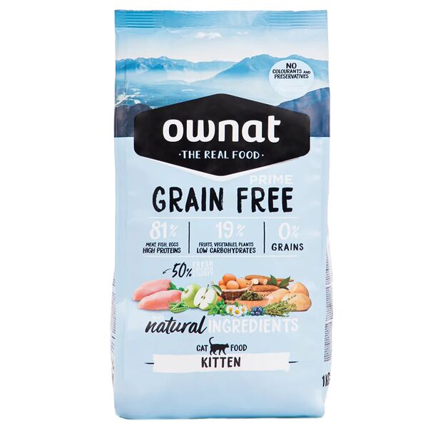 GRAIN FREE PRIME сухой корм Ownat для котят, 1 кг 