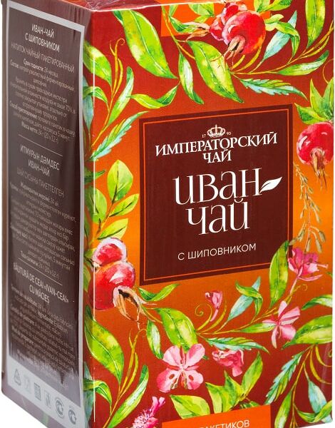 Чай травяной Императорский чай Иван-чай с шиповником 20*1.2г