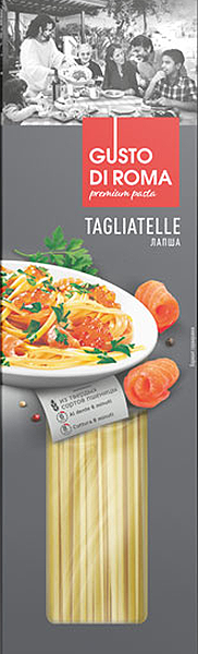Лапша Gusto di Roma Tagliatelle из твердых сортов 400г