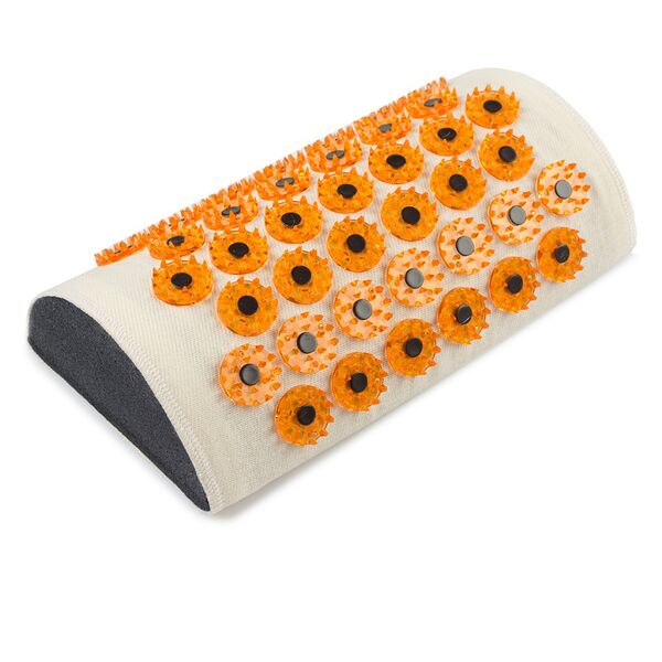 Аппликатор массажер тибетский магнитный валик для шеи желтый