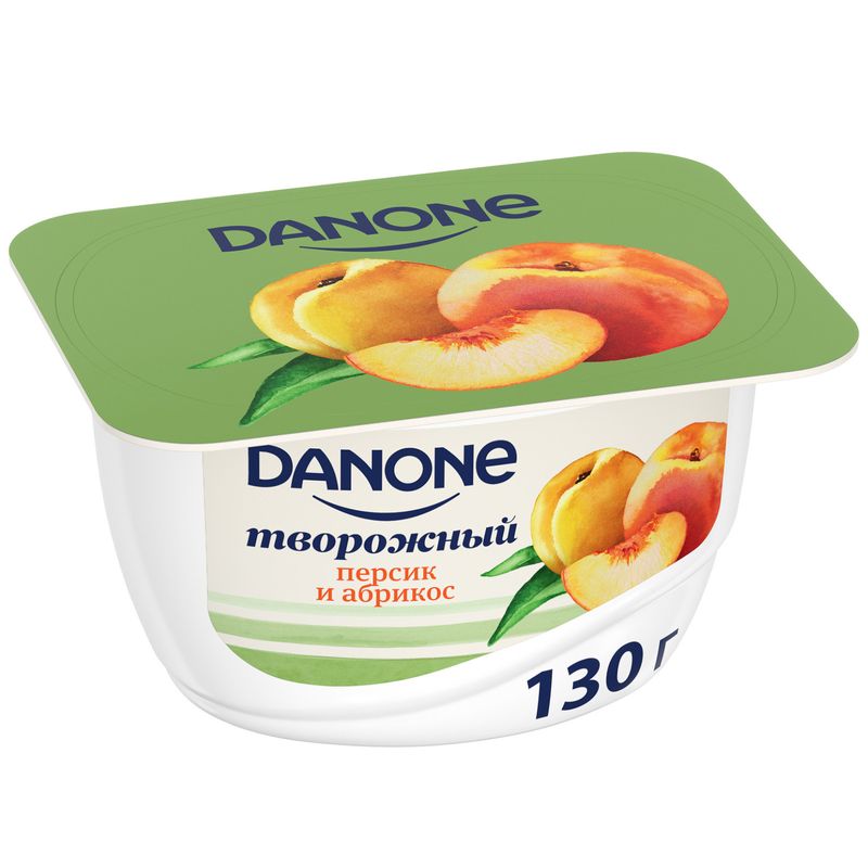 

Продукт творожный Danone Персик, абрикос 3,6%, без змж 130 г