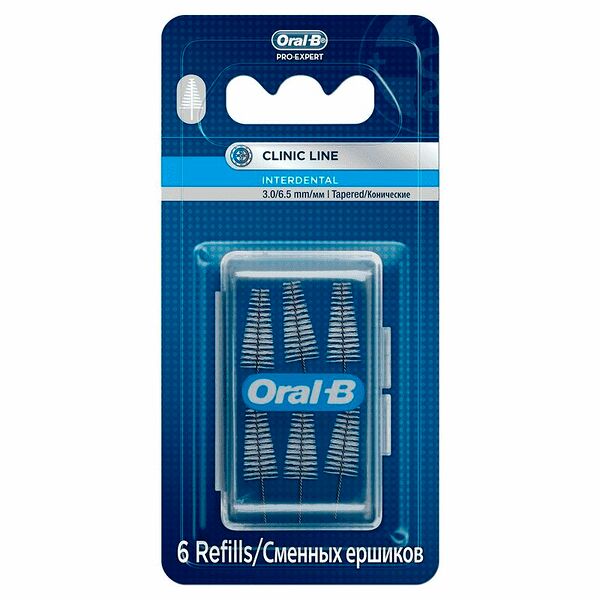 Ершики Oral-B 6 шт сменные конические