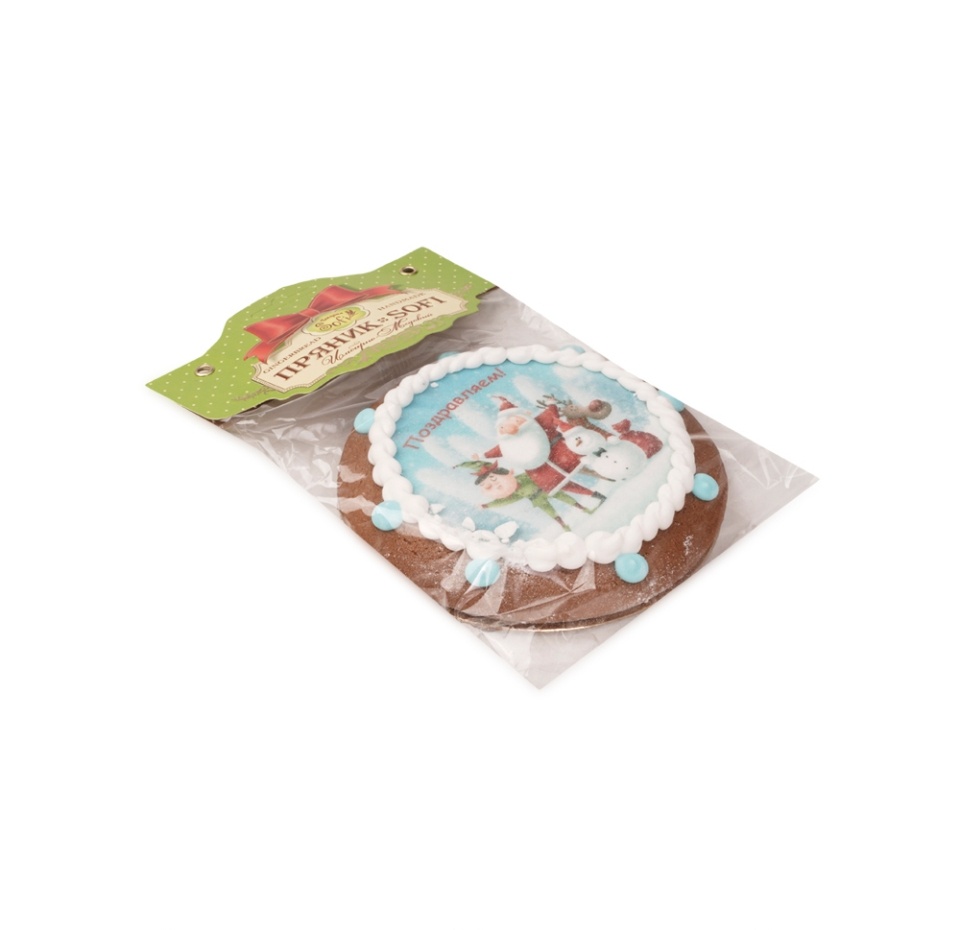 

Пряник Sofi "Фотопечать новогодняя" (круг) 90 г дизайн в ассортименте