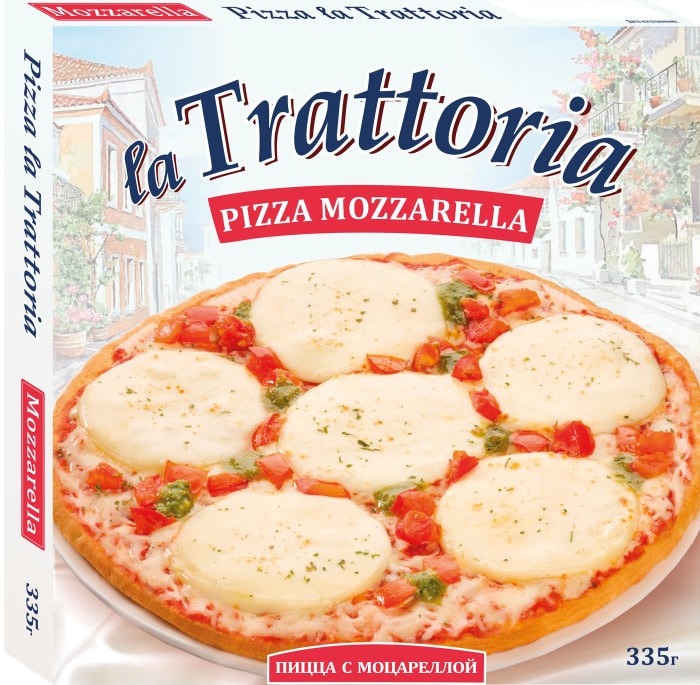 

Пицца La Trattoria с моцареллой, 335 г